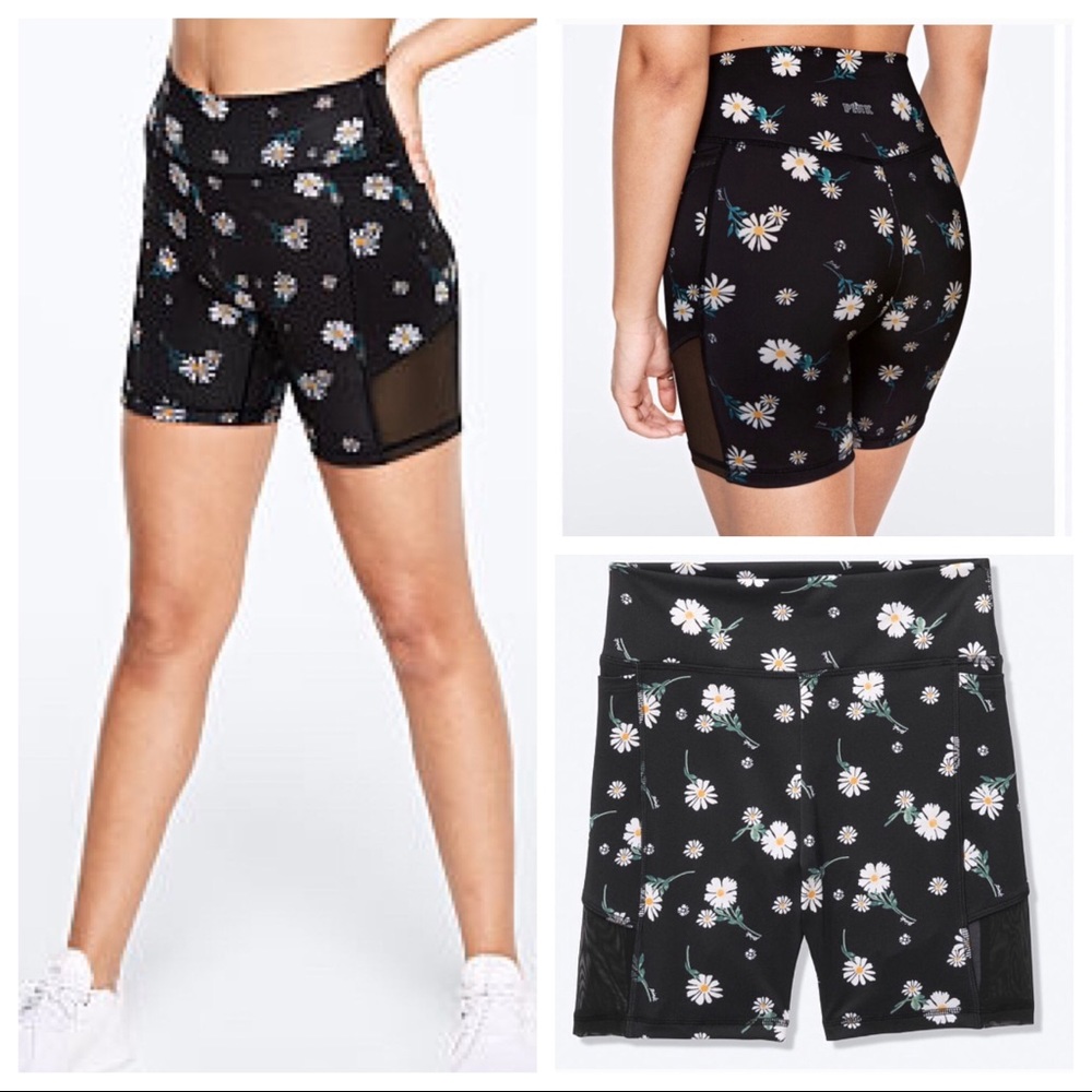 Vs Pink Mesh Bike Short Black Daisy L